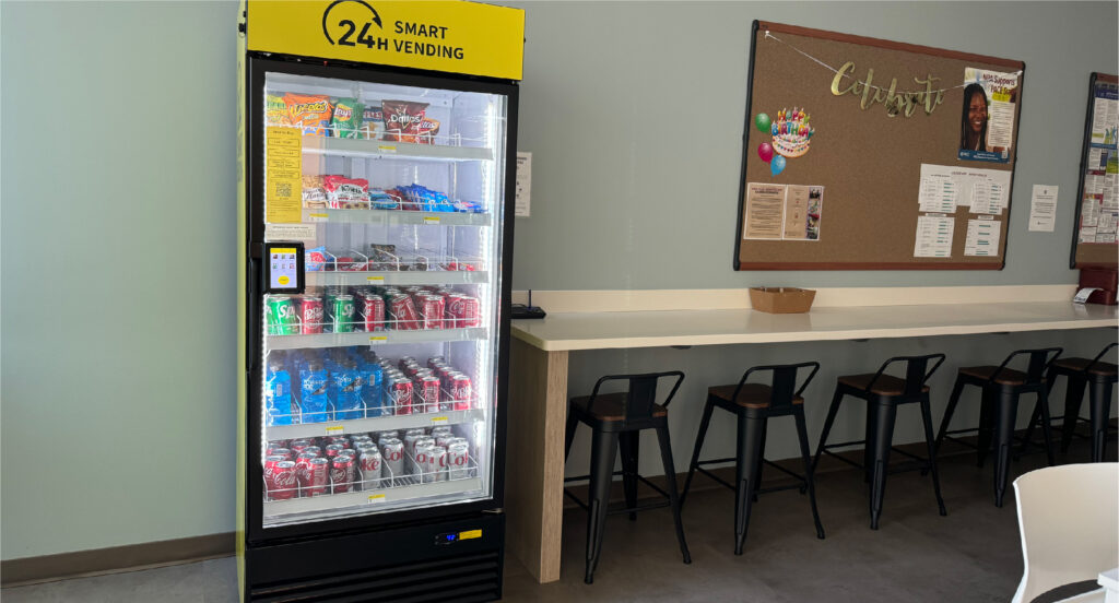 Smart vending machine in a common area
